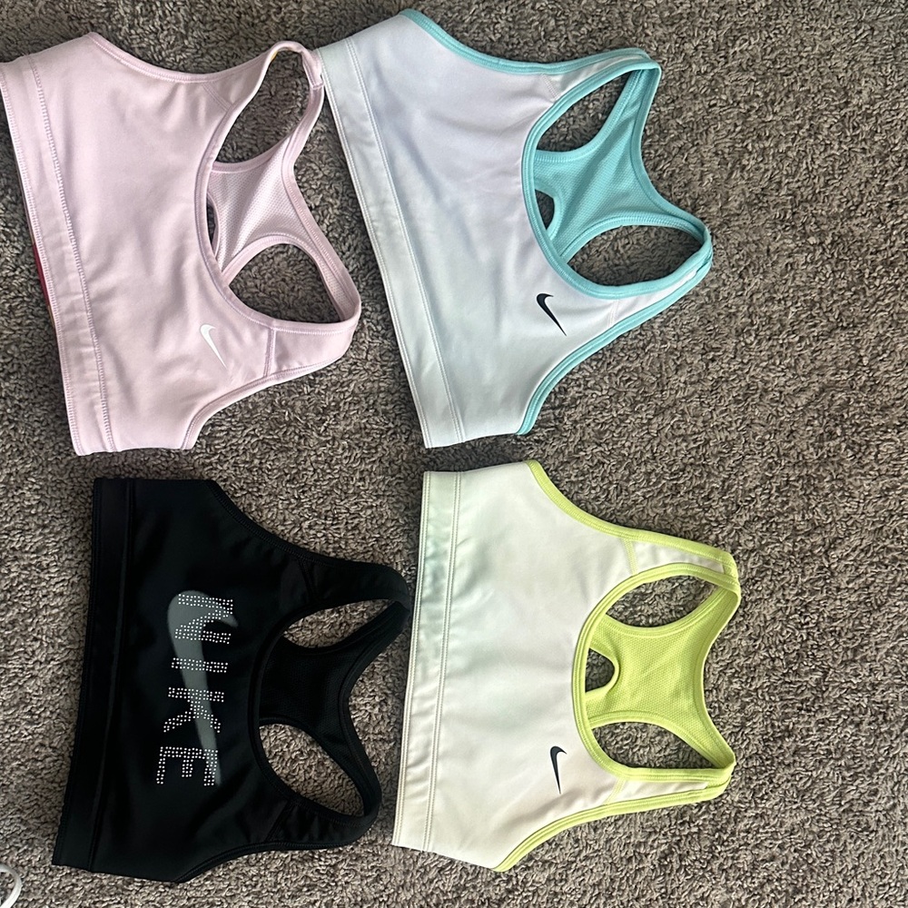 Nike Sports Bra Collection - Light Pink, White, Black, Lime all reversible